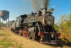 Old steam locomotive, Trinidad, Cuba, West Indies, Caribbean, Central America