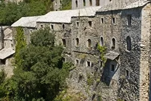 Old stone houses in the old town of Mostar, UNESCO World Heritage Site