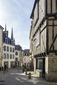 Finistere Prints: The old streets of Quimper, Finistere, Brittany, France, Europe