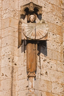 Chartres Prints: An old sundial on Chartres Cathedral