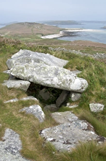 Scilly Isles Prints: Old tomb, Samson, Isles of Scilly, United Kingdom, Europe