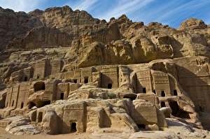 The old tombs of the Nabatean city, Petra, UNESCO World Heritage Site, Jordan