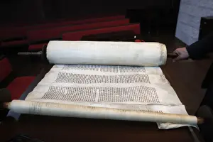 Judaism Prints: Old Torah scrolls, Synagogue of the Liberal Jewish Community of Geneva, Geneva