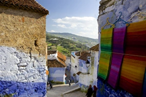 Fabric Prints: Old Town, Asilah, Morocco, North Africa, Africa