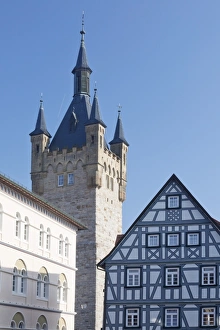 Images Dated 1st November 2009: Old town with Blauer Turm Tower, Bad Wimpfen, Neckartal Valley, Baden Wurttemberg, Germany, Europe