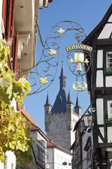 Images Dated 1st November 2009: Old town with Blauer Turm Tower, Bad Wimpfen, Neckartal Valley, Baden Wurttemberg, Germany, Europe