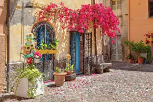 Bosa Prints: Old town of Bosa, Oristano district, Sardinia, Italy, Mediterranean, Europe
