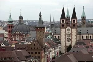 Images Dated 19th November 2010: Old Town with Cathedral, Wurzburg, Franconia, Bavaria, Germany, Europe
