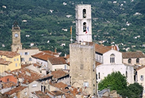 Belfry Prints: The Old Town, Grasse, Alpes Maritimes, Cote d Azur, Provence, France
