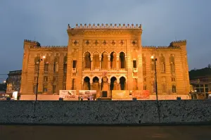 Five People Prints: Old Town Hall, The National and University Library Austro-Hungarian Building