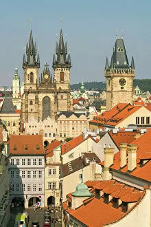What's New: Old Town Hall Tower and Church of Our Lady Before Tyn, UNESCO World Heritage Site, Prague, Bohemia