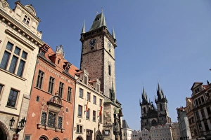Old Town Hall and Tyn Cathedral, Prague, Czech Republic, Europe