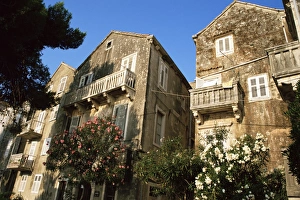 Korcula Prints: Old town houses, Korcula, Korcula Island, Croatia, Europe