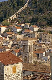 Hvar Island Prints: Old Town of Hvar on Hvar Island, Dalmatian Coast, Croatia, Europe