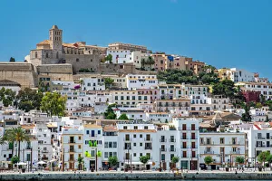 Ibiza Prints: The old town of Ibiza, Ibiza, Balearic Islands, Spain, Mediterranean, Europe