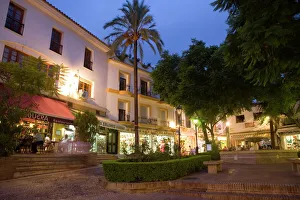 Restaurant Prints: Old town, Marbella, Malaga, Andalucia, Spain, Europe
