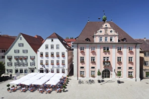 Market Place Prints: Old town with market place and town hall