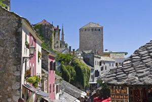 Images Dated 10th August 2008: The old town of Mostar, UNESCO World Heritage Site, Bosnia-Herzegovina, Europe