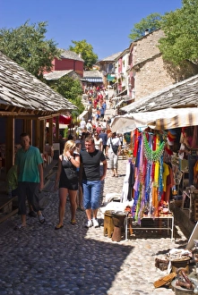 Images Dated 10th August 2008: The old town of Mostar, UNESCO World Heritage Site, Bosnia-Herzegovina, Europe