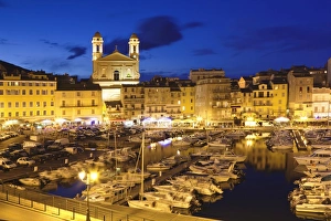 Neoclassical Prints: Old town at the old harbour with the church of Jean Baptiste