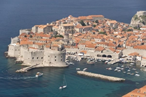 Old Town and Old Port, UNESCO World Heritage Site, seen from the hills to the southeast Old Town and Old Port, UNESCO World Heritage Site, seen from the hills to the southeast