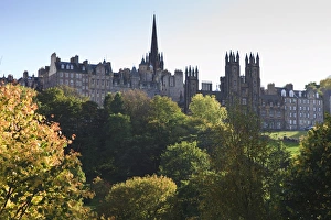 Lothian Prints: The Old Town from Princes Street Gardens, Edinburgh, Lothian, Scotland