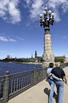 Riga Prints: The Old Town from across the river Daugava