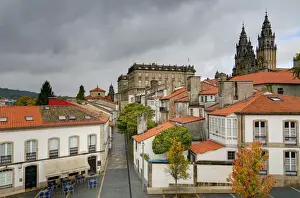 Contrasts Prints: Old Town, Santiago de Compostela, UNESCO World Heritage Site, Galicia, Spain, Europe