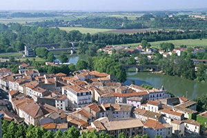 Herault Prints: The old town seen from St. Nazaire cathedral, town of Beziers, Herault