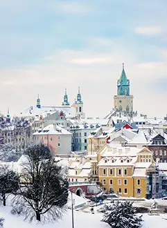Old Town skyline featuring St. John the Baptist Cathedral and Trinitarian Tower, winter