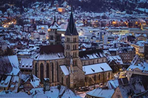 Esslingen Am Neckar Prints: Old town with St. Dionys Church, Esslingen am Neckar, Baden-Wurttemberg, Germany, Europe