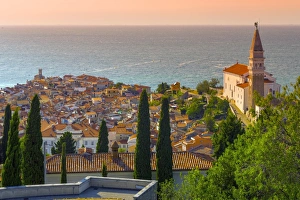 Primorska Prints: Old Town view with Church of St