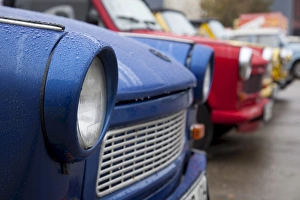 Images Dated 9th November 2009: The old Trabant automobiles, produced in the former East Germany, Berlin, Germany, Europe