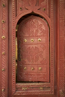Floral Pattern Prints: Old traditional door, Wadi Bani Khalid, Oman, Middle East