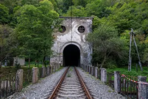 Overgrown Prints: Old train tunnel near New Athon in Abkhazia shows signs of age and nature reclaiming its space