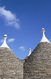 Old trulli houses with stone domed roof