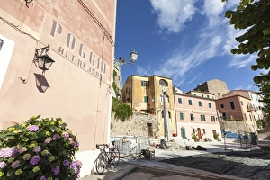 Livorno Province Prints: Old part of the village of Poggio, Marciana, Elba Island, Livorno Province, Tuscany