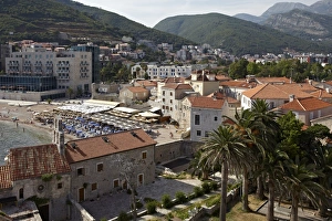 Budva Prints: The old walled town of Budva, Montenegro, Europe