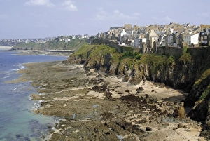 Old walled town, Granville, Cotentin Peninsula, Manche, Normandy, France, Europe