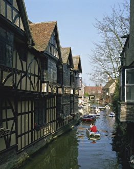 Rowing Boat Prints: Old Weavers, Canterbury, Kent, England, United Kingdom, Europe
