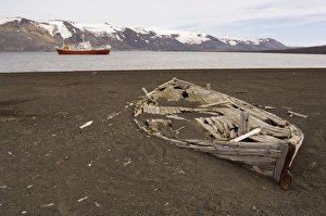 Broken Prints: Old whaling boat, Telephone Bay, Deception Island, South Shetland Islands