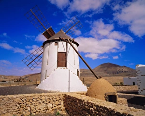 Cylindrical Prints: Old windmill with old stone oven