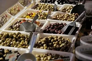 Olives, market stall, France, Europe