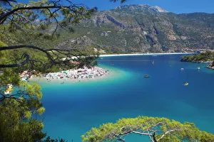 Asia Minor Prints: Oludeniz beach, Fethiye, Anatolia, Turkey, Asia Minor, Eurasia