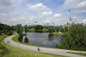 Rider Prints: Olympiapark, Munich (Munchen), Bavaria, Germany, Europe