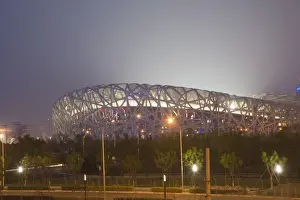 Stadium Prints: Olympic Park, National Olympic Stadium (The Birds Nest), Beijing, China, Asia