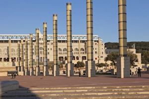 Olympic Stadium Prints: Olympic stadium Estadi Olimpic Lluis Companys, Montjuic, Barcelona, Catalonia, Spain