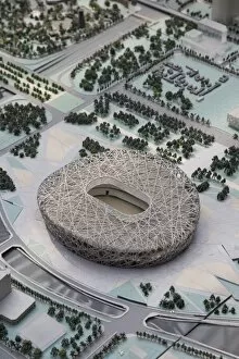 Images Dated 31st January 2000: Olympic Stadium, Museum of Beijing City Planning, Beijing, China, Asia