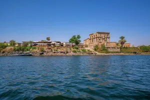 Nubia Prints: Onboard boat trip to at Temple at Philae on a sunny day