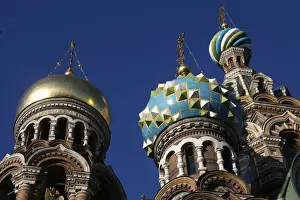 Russian Orthodox Prints: Onion domes, Church of the Saviour on Spilled Blood (Church of Resurrection)